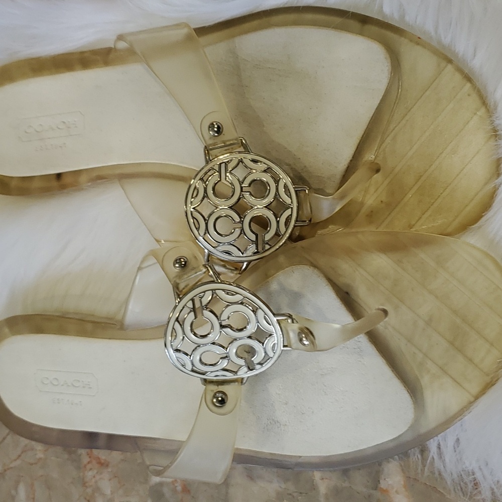 Coach Gold Sandals - Picture 9 of 13